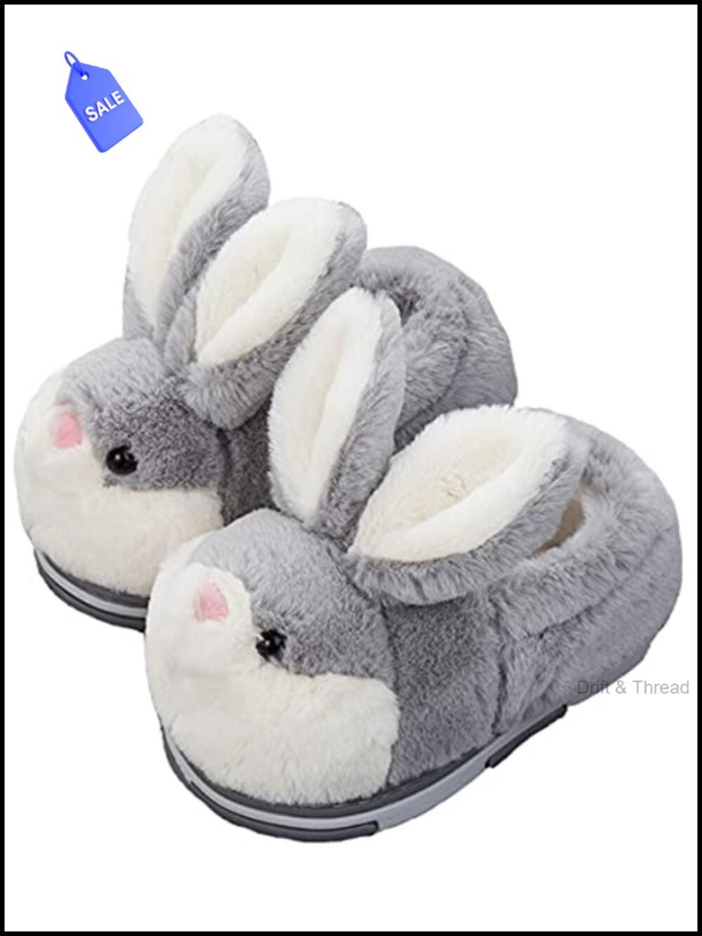 Women's Bunny Slippers Plush Furry Memory Foam Non-Slip Indoor Outdoor